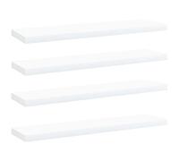 Rantry Bookshelf Boards 4 pcs White 40x10x1.5 cm Engineered Wood, Cupboard Handles, Kitchen Door Handles Furniture Drawer Knobs, Cabinet Pulls, Wardrobe Door Handles