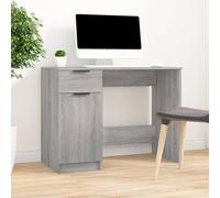 Rantry Desk Grey Sonoma 100x50x75 cm Engineered Wood, Office Writing Desks, Computer Desk, Workstation Study Working Desk for Home Office Bedroom