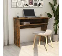 Rantry Desk Smoked Oak 90x50x74 cm Engineered Wood, Office Writing Desks, Computer Desk, Workstation Study Working Desk for Home Office Bedroom