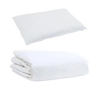 Rantry Duvet Set with Pillow 2 pcs White 155 x 220 cm Down High end towels, bath towel set, Duvet Set,suitable for home bathrooms and hotels ZSSLW-UK3376279UK