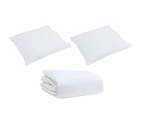 Rantry Duvet Set with Pillow 3 pcs White Cotton High end towels, bath towel set, Duvet Set,suitable for home bathrooms and hotels ZSSLW-UK3377106UK