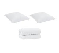 Rantry Duvet with Pillows 3 pcs White Microfiber and Down Feather High end towels, bath towel set, Duvet Set,suitable for home bathrooms and hotels ZSSLW-UK3378083UK