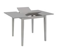 Rantry Extendable Dining Table Grey (80-120) x80x74 cm MDF, Kitchen Table, Dining Room Furniture Unit for Home, Office, Café & Restaurant