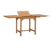 Rantry Extending Garden Table (110-160) x80x75cm Solid Teak Wood, Outdoor Table for the Balcony, Picnic, Backyard and Patio Camping Table Garden Dining Furniture Outdoor Tables