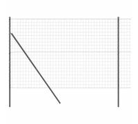 Rantry Fence with Posts Grey 1.6 x 10 m Steel Outdoor Courtyard Lawn Flower Bed Boundary Garden Metal Fence ZSSLW-UK3350443UK