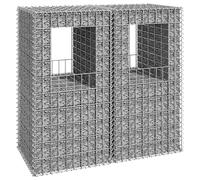 Rantry Gabion Basket Posts 2 pcs 50x50x100 cm Iron, Gabion Baskets, Metal Gabion Cages for Stones, Garden Decor Wall Partition Set