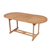 Rantry Garden Table 180x90x75 cm Solid Teak Wood, Outdoor Table for the Balcony, Picnic, Backyard and Patio Camping Table Garden Dining Furniture Type1