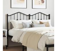 Rantry Headboard for Beds, Stylish Metal Bed Panel Header with Sturdy Legs, 140 cm, Black, for Double/Single Bed, Indoor Home Bedroom Furniture