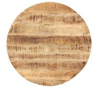Rantry Table Top Solid Mango Wood Round 15-16 mm 40 cm, Kitchen Coffee Replacement Table Top, Dining Tabletop, Desk Worktop Desktop, CountertopTop