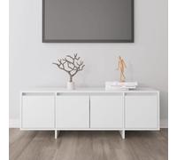 Rantry TV Cabinet White 120x30x40.5 cm Engineered Wood, Entertainment Centre Cabinet, TV Stand Hifi Cabinet Stereo Cabinet TV Unit Living Room Furniture Home Indoor Storage Chest