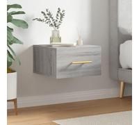 Rantry Wall-mounted Bedside Cabinet Grey Sonoma 35x35x20 cm, Bedside Table, Sofa Side Table End Table Storage Cabinet Unit for Living Room and Bedroom Furniture Couch Table Type4