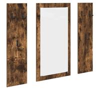 Rantry Wall-Mounted Coat Rack Wall-Mounted Smoked Oak 96 x 1.5 x 90 cm Wall Racks for bathrooms/Living Rooms/bedrooms/Kitchens/Home Offices ZSSLW-UK874535UK