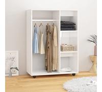Rantry Wardrobe High Gloss White 80x40x110 cm Engineered Wood, Clothes Wardrobe, Closet, Clothes Storage Cupboards Unit for Bedroom Furniture Cupboards & Wardrobes