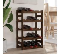 Rantry Wine Rack for 20 Bottles Brown Solid Wood Pine, Wine Holder Display Storage Shelves, Wine Rack Cabinet for Home, Kitchen, Pantry, Wine Cellar and Bar Type1