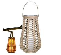 Ranttan Outdoor Chandelier - Natural Solar Lights Outdoor Lights,Rattan Lantern Vintage Portable for Traveling Camping