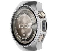 RanTuo Case Compatible with Huawei Watch 5 42mm, Hard PC, Anti-Fall, Half-Pack Protection, Single Row of Diamonds,Fashionable.(Silver)