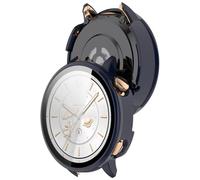 RanTuo Case Compatible with Oppo Watch X2 Mini, Hard PC + Tempered Screen Film Integrated.(Ink Blue)