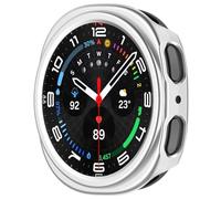 RanTuo Case Compatible with Samsung Galaxy Watch 8 44mm, Hard PC, Anti-Fall, Half-Pack Protection.(Silver)