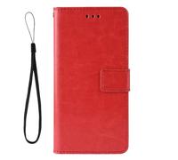RanTuo Phone Case Compatible with ZTE Blade A76 5G, with Card Slots, Bracket, TPU + PU Leather,Stylish and Durable.(Red)