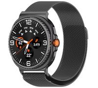 RanTuo Strap Compatible with Samsung Galaxy Watch 8 Classic 46mm, Soft TPU, Metal Material, Stylish And Elegant, Adjustable, Breathable And Durable One-piece Replacement Strap.(Titanium Gunmetal)