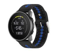 RanTuo Strap Compatible with SUUNTO Race, Two-color, Colorful Hole，Soft TPU, Lightweight, Breathable, Adjustable, Durable Siamese Replacement Straps.(Black-Blue)