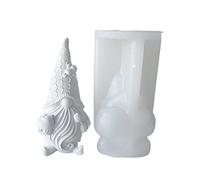 Ranuw Candle Molds Santa Silicone Mould Gnome Epoxy Resin Mold 3D Soap Casting Mold DIY Craft Home Decor Gnome Candle Molds for Candle Making