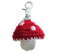 Ranuw Lovely Mushroom Charm Keychains Cute Mini Hand Knitted Pendant Car Keyring Backpack Decoration Handbag Bag Charm Pendant Bag Pendant Charm Keychain Decoration Jewelry Gift