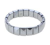 Ranuw Terahertz Stone Bracelet for Women Men Healing Love Energy Bangle Terahertz Bracelet Rectangular Beads Jewelry Gift Terahertz Stone Bracelet