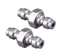 Ranuw Universal 8mm Double Male Foster Quick-Disconnect Coupling Paintball Fill Adapter Nipple Air Tool Fittings Stainless