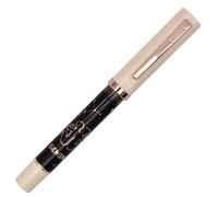 Ranvi Jinhao 58A Fountain Pen, Classic 12 Constellations Design, Smooth Writing, Extra Fine Nib with Ink Converter(Gold Clip-GEMINI)