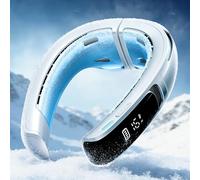 RANVOO AICE LITE MAX 2026 Real AC Cold Blast [No.1 Coolest & Most Durable] AI Neck Air Conditioner, Best Immersive Neck Cooler, 6000 mAh Rechargeable Neck Fan Blow Cold Air, Gifts for Mom, Icy White
