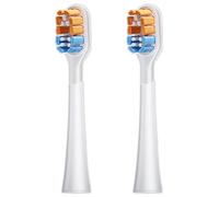 RANVOO AirJet Bubble Electric Toothbrush Original Replacement Head, Conada Certified, Brushing & Flushing in 1, Plaque Removal, Cleaning, 3-Day Whiter, Gum Care, 2 Packs, Whitening Bristles, White