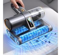 RANVOO PureMatt Pro 35Kpa Max Suction AI Mattress Vacuum Cleaner with UV Light [100% Allergen, Dust Mite & Pet Hair Removal] Bed Vacuum, Ultrasonic, HEPA Filter & Sensor, For Bed, Couch, Sofa, Gray