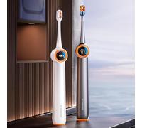 RANVOO [Vibrating & Flossing 2-in-1] Bubble Sonic Electric Toothbrush, 100% Plaque Removal, Whiter for Adult Protect Gum Orthodontic Teeth Cleaning Rechargeable Gift with 2 Soft Brush Heads White