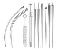 RANYAKE 10 PCS Piercing Taper Ball Grabber Tool,14G 16G 18G Flat Back Earring Applicator Tool,Stainless Steel Jewellery Changing Tools for Threadless Insertion for Ear Nose Lip Eyebrow