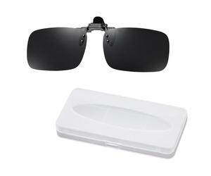 RANYAKE Clip-on Sunglasses,1PCS Flip up Rimless Myopia Nearsighted Sunglass,Polarized Flip up Sunglasses，Clip-on Sunglass-es with Storage Case,Clip on Sunglass uk,for Men and Women