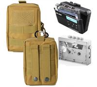 Ranyi Cassette Players Tape Recorders Case, Protection Nylon Pouch Holster with Belt Carabiner Storage Carrying Case Compatible with Klim K7 K8 / FiiO CP13 / TOMASHI Cassette Tape Player