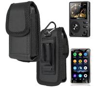 Ranyi for HiFi Walker H2/ H2 Touch /G7 / G7 Mini MP3 Player Case, Leather Pouch Holster with Belt Loop Clip & Carabiner Carrying Case Compatible with HiFi Walker H2/ H2 Touch /G7 / G7 Mini MP3 Player
