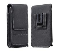 Ranyi for OUKITEL G1 G3 G5 WP36 WP56 WP300 WP55 WP53 Pro/FOSSIBOT F109S F114 F112 Pro/Blackview BV6200 Plus BL7000 BV8200 Case, Black Leather Pouch Wallet Holster with Belt Clip & Card Holder Case