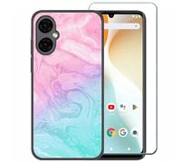 Ranyi for Pinwheel Genesis 3 Case with Screen Protector, Sky Marble Pattern Slim Thin Flexible TPU Shock Absorbing Silicone Rubber Protective Case Cover for Pinwheel Genesis 3 (2025 6.8") -Green