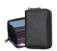 Ranyi for TANGEM Wallet Case, Protection Zipper Leather Storage Carrying Case with 9 Card Holder Slots Compatible for TANGEM/Arculus/Cryptnox/Ellipal Secure Crypto Cold Storage Wallet