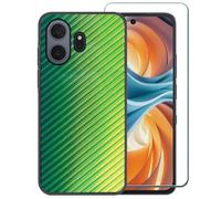Ranyi for TCL NxtPaper 70 Pro Phone Case with Screen Protector, Colorful Gradient Wave Pattern Slim Thin Flexible TPU Protection Silicone Case for TCL NxtPaper 70 Pro T807W (6.9" Smartphone) -Green