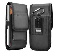 Ranyi Phone Holster for Motorola Moto G Power XT2515V XT2415V XT2311DL XT2165DL XT2041DL (2025/2024/2023/2022), Vegan Leather Holster with Belt Clip & Card Holder (Fits Otterbox or Any Case on)