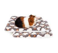 RANYPET 2 Pcs Guinea Pig Bed Mat - Rabbit Bed House Winter Warm Fleece Sleep Pad for Squirrel Hedgehog Bunny Chinchilla and Other Small Animals,Washable,12.6x9.8 inch