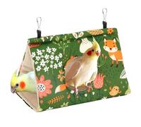 RANYPET Bird Tent Parrot Bed, Budgie Bed Hanging Hammock for Cage, Green M