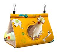 RANYPET Bird Tent Parrot Bed, Hanging Budgie Bed Bird Nest House, Yellow M