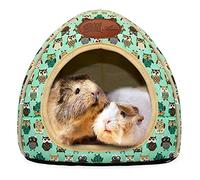 RANYPET Guinea Pig Bed, Cave Cozy Hamster House Large Hideout for Guinea pig Ferret Hedgehog Chinchilla Bearded Dragon Winter Nest Hamster Accessories Green