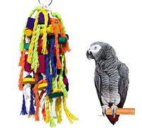 RANYPET Large and Small Parrot Chewing Toy - Cage Bite Wooden Block Tearing for Conures Cockatiels African Grey and Other Amazon Parrots