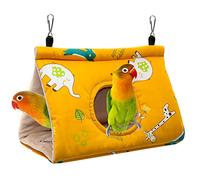 RANYPET Winter Warm Bird Nest House - Hanging Hammock Velvet Shed Hut Cage Plush Fluffy Birds Hideaway Sleeping Bed Fuzzy for Parrot Parakeet Cockatiels Budgies Lovebird African Grey
