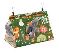 RANYPET Winter Warm Bird Nest House - Hanging Hammock Velvet Shed Hut Cage Plush Fluffy Birds Hideaway Sleeping Bed Fuzzy for Parrot Parakeet Cockatiels Budgies Lovebird African Grey